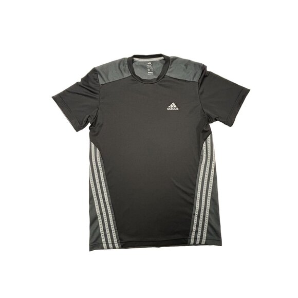 Adidas Mens Athletic T-Shirt With Stripe Design & Logo Lightweight Size S - Picture 1 of 7